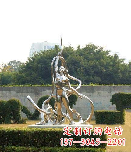 长沙跳丝带魅力少女铜雕