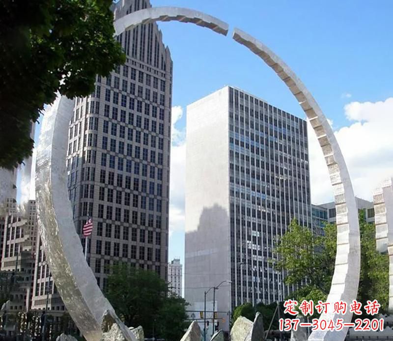 长沙金属圆环景观雕塑