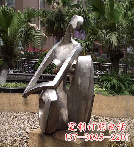 长沙现代艺术风格的不锈钢女人雕塑