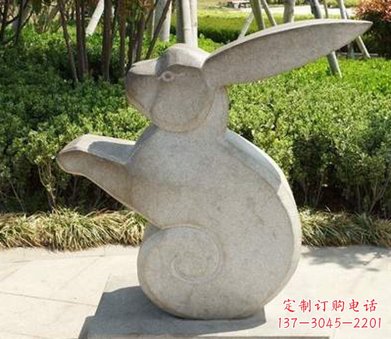 长沙公园动物大兔子雕塑