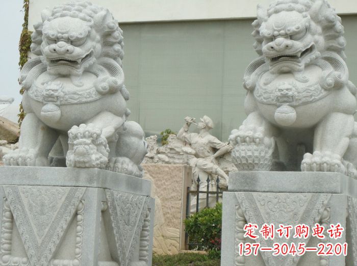 长沙高端大理石狮子石雕
