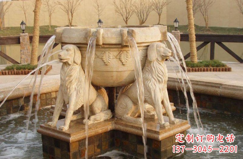 长沙喷泉狗石雕