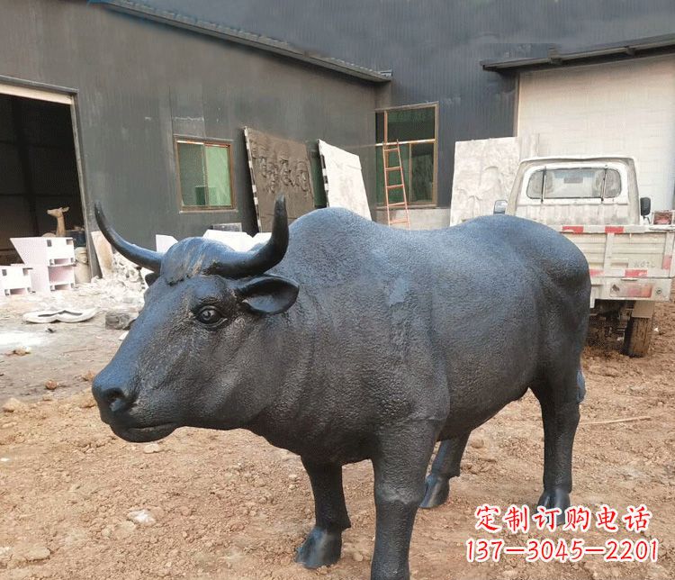 长沙公园动物铜雕牛