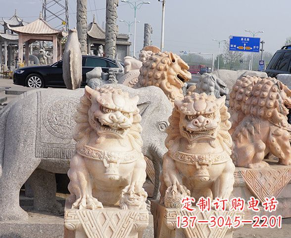 长沙中领雕塑狮子石雕，传承经典，赋予新生
