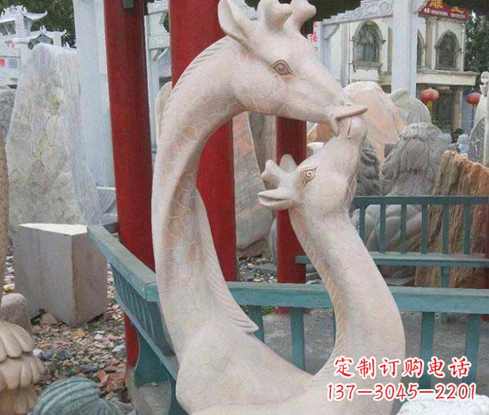 长沙中领雕塑-母子鹿动物石雕