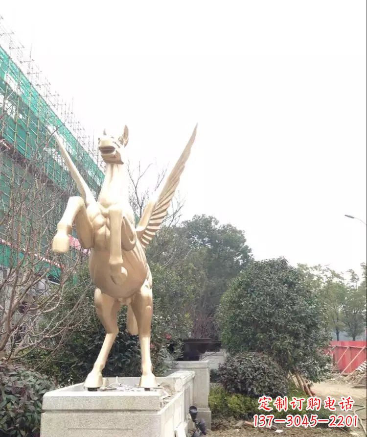 长沙公园飞马玻璃钢仿铜雕塑