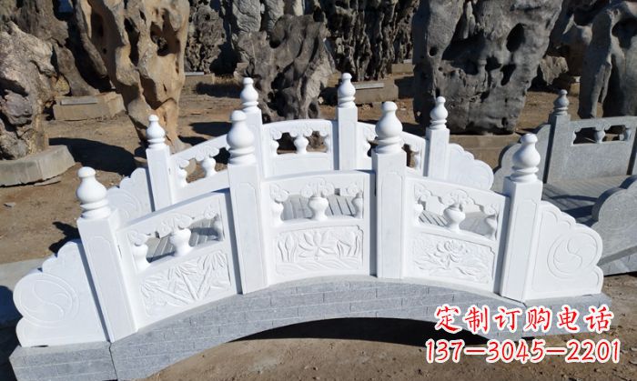 长沙手工雕刻的汉白玉拱桥雕塑