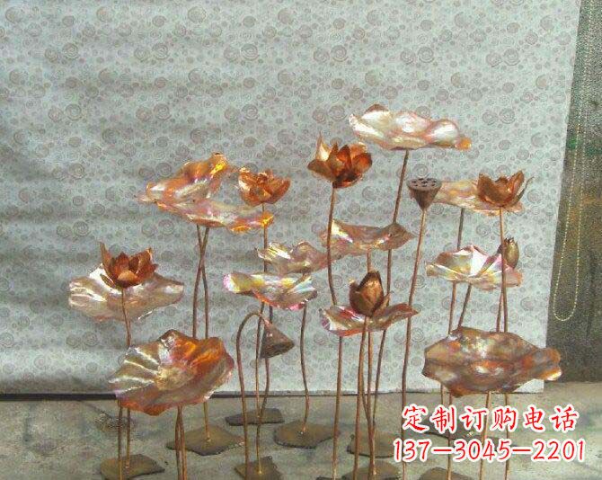 长沙公园荷花景观铜雕