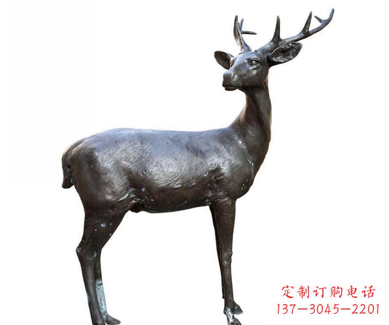 长沙铜雕回头鹿动物雕塑