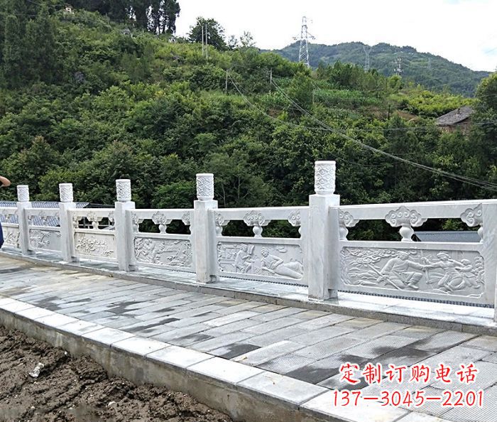 长沙专为公园景观定制的大理石栏板石雕