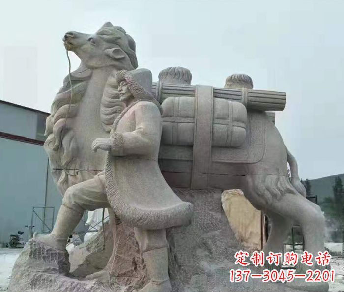长沙精致精美的大理石骆驼石雕