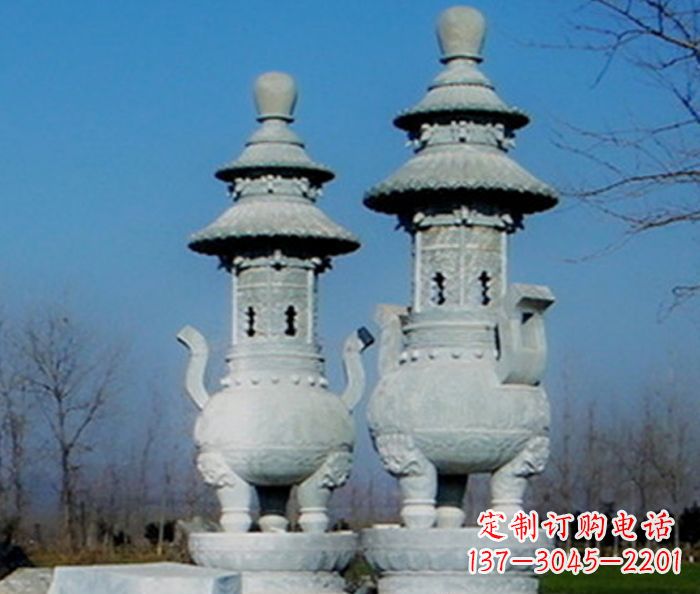 长沙公园景观仿古石雕香炉