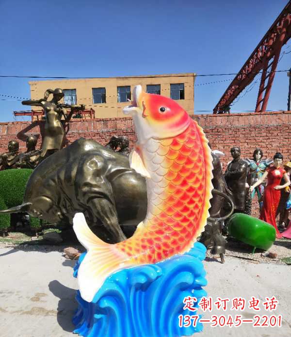 长沙专业玻璃钢鲤鱼雕塑让自然美景一直持久