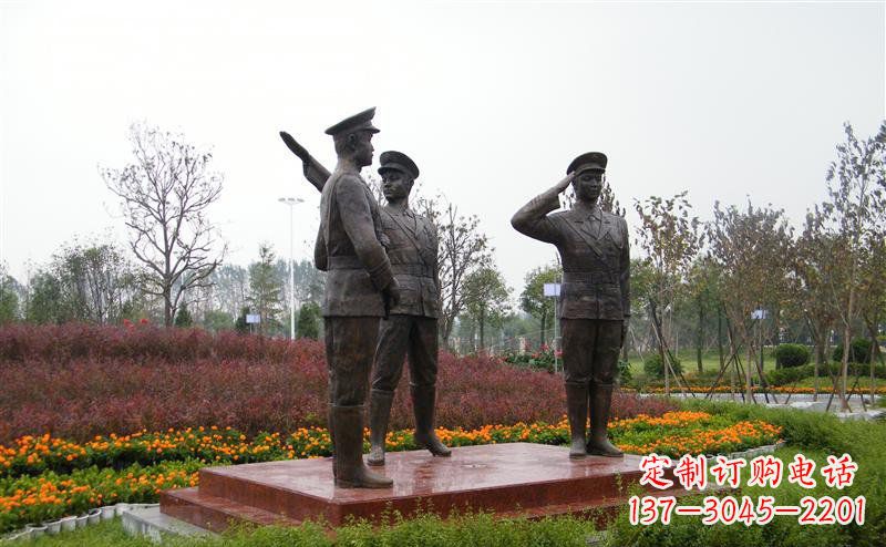 长沙公园警察人物铜雕