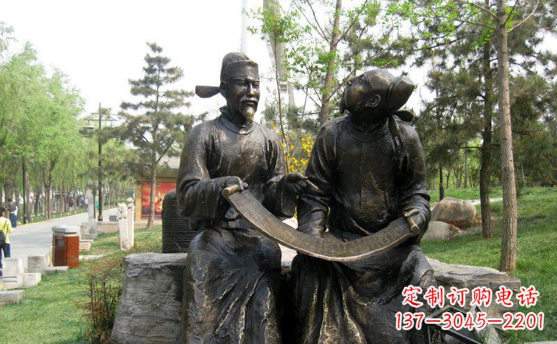 长沙传承经典,定制古典唐代人物小品铜雕