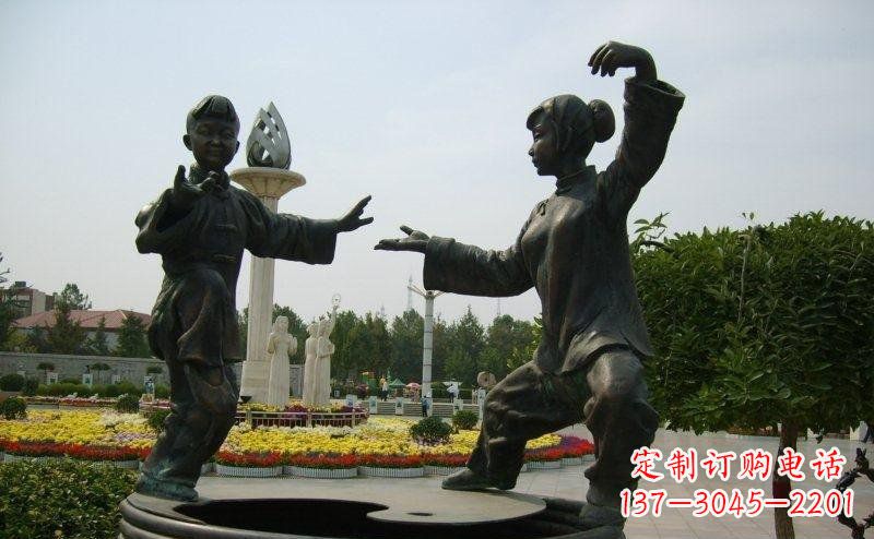 长沙艺术精灵传统太极拳铜雕