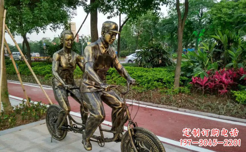 长沙集休闲、健身、艺术於一体的自行车雕塑