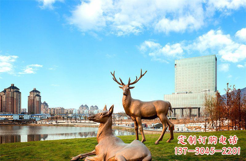 长沙优质精美羚羊铜雕塑
