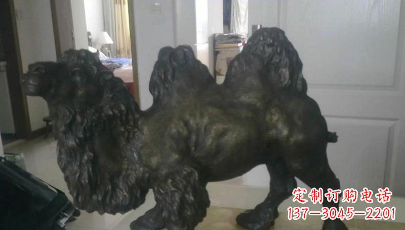 长沙室外骆驼铜雕塑，为公园景观增添美感