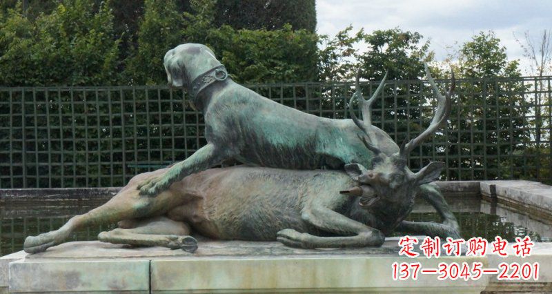 长沙高质量铜梅花鹿动物雕塑