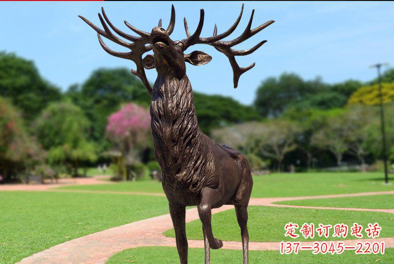 长沙梅花鹿铜雕制作