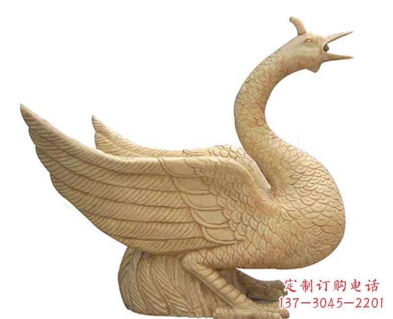 长沙公园喷水凤凰石雕