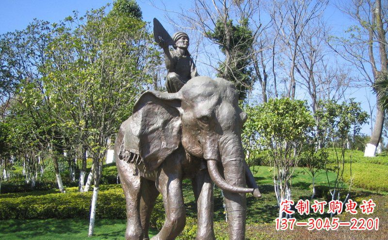 长沙 令人惊叹的大象铜雕塑