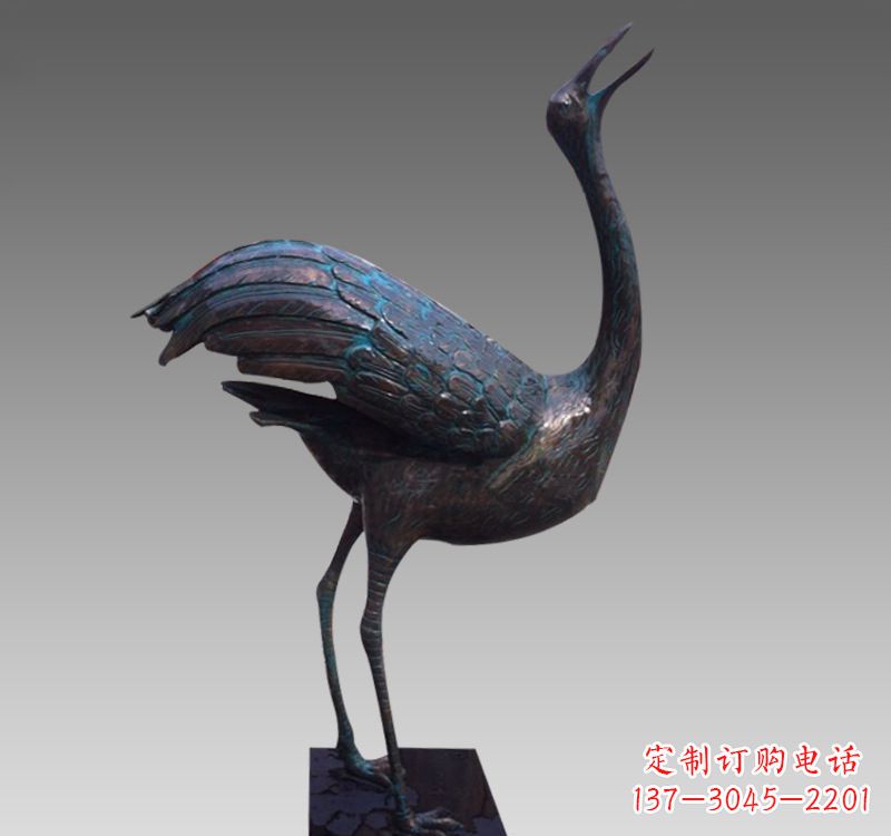 长沙青铜雕刻仙鹤翱翔