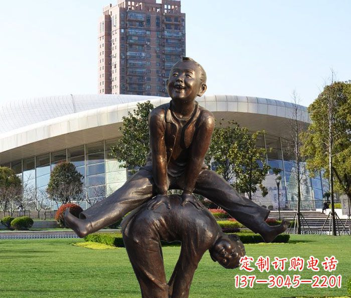 长沙童趣十足的山羊铜雕