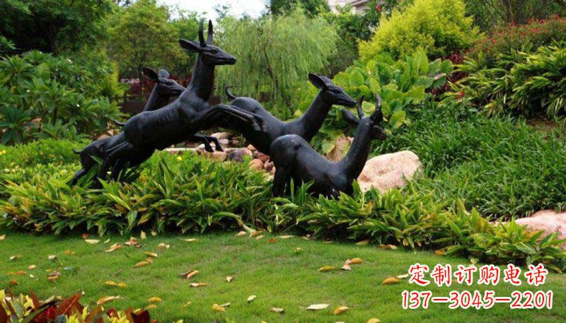 长沙活力无限的动物铜雕