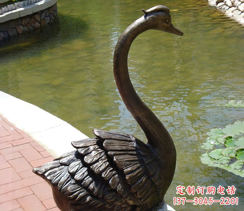 长沙公园铜雕天鹅喷泉雕塑