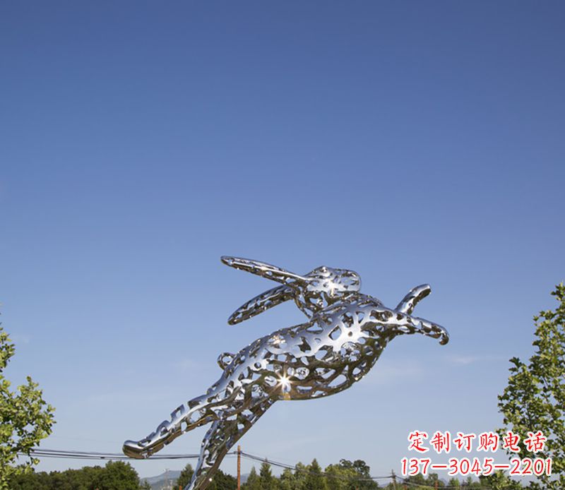 长沙公园兔子雕塑不锈钢