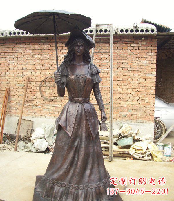 长沙公园西洋美女人物铜雕