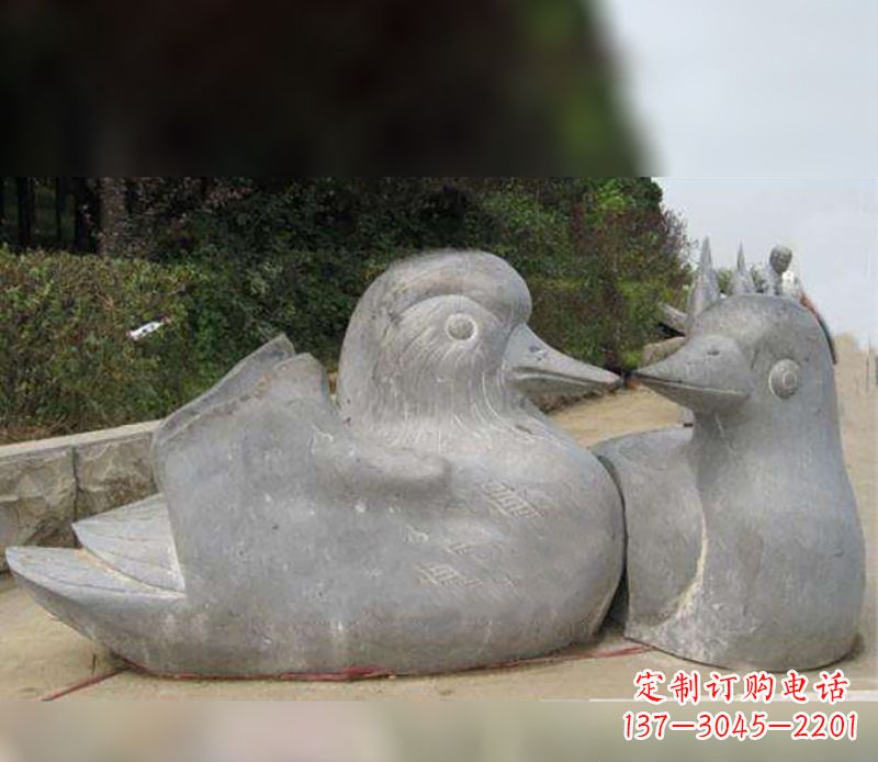 长沙中领雕塑传统鸳鸯石雕