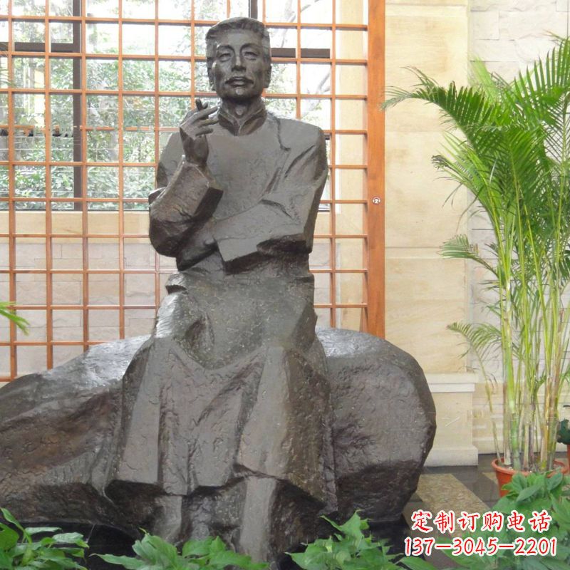 长沙中领雕塑|传承历史文化的鲁迅铜雕像