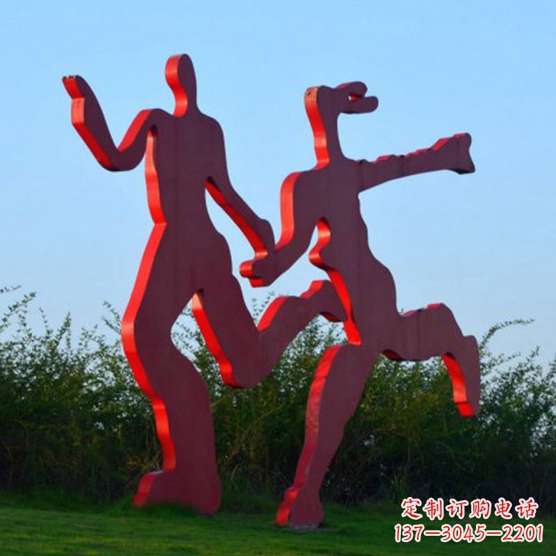 长沙情侣心剪影雕塑