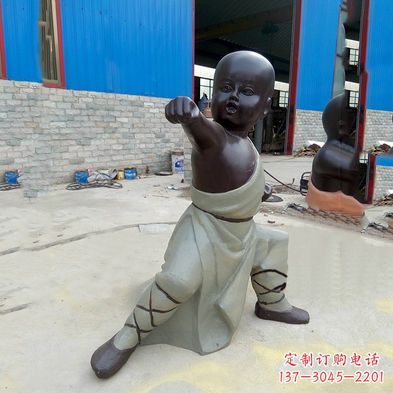 长沙精致和尚铜雕塑