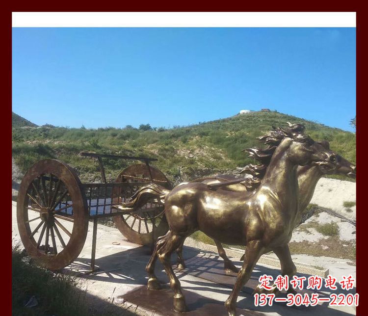 长沙古代马车铜雕