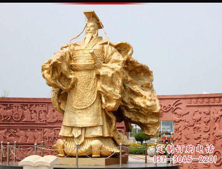 长沙古代名人汉武帝铜雕