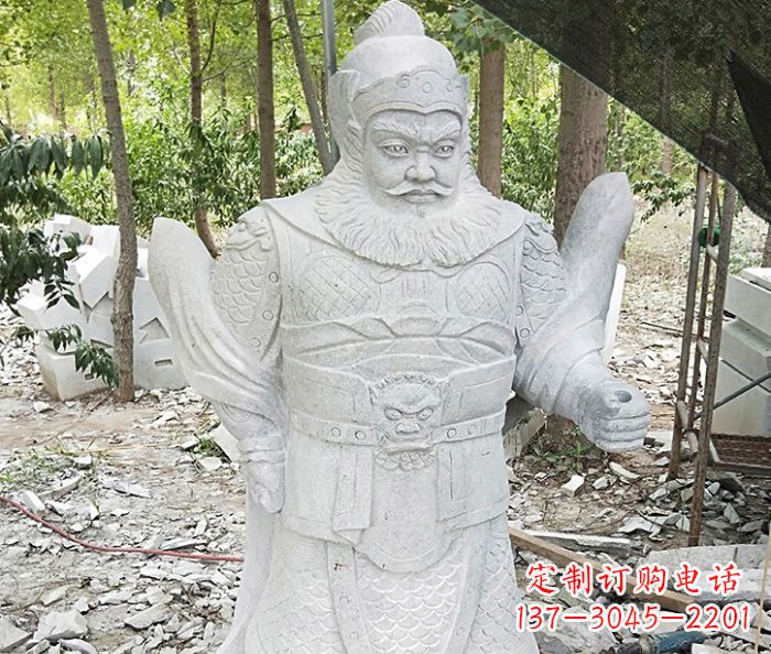 长沙精美古典关公石雕