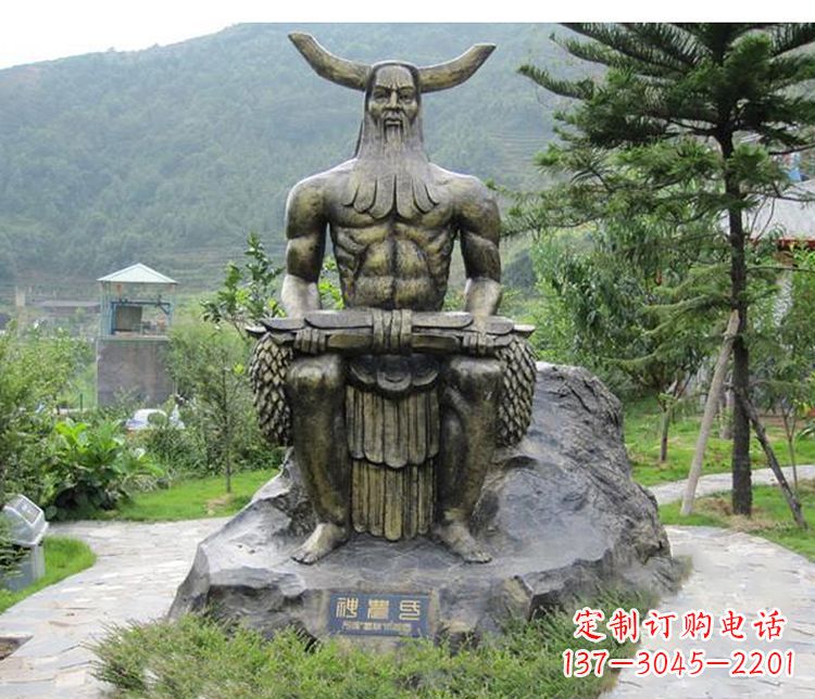 长沙传承古代文明,为家居装饰点缀伏羲铜雕