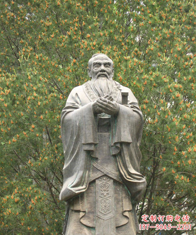 长沙古代思想家孔子铜雕