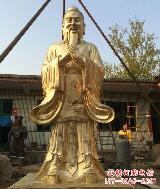 长沙古代思想家人物孔子铜雕