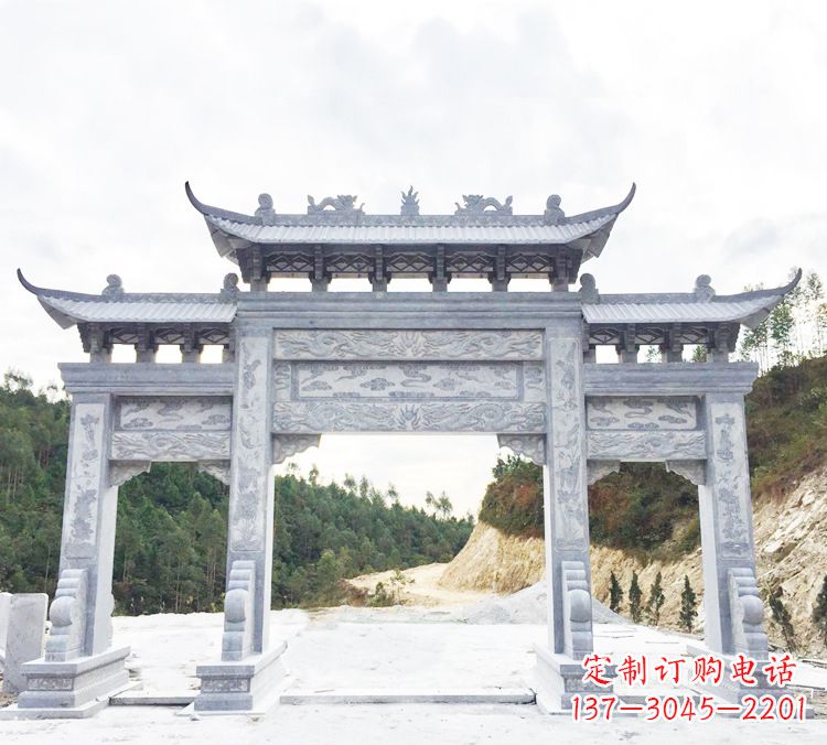长沙中领雕塑精美牌坊雕塑