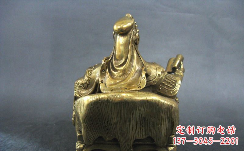 长沙关公读春秋武财神铜雕