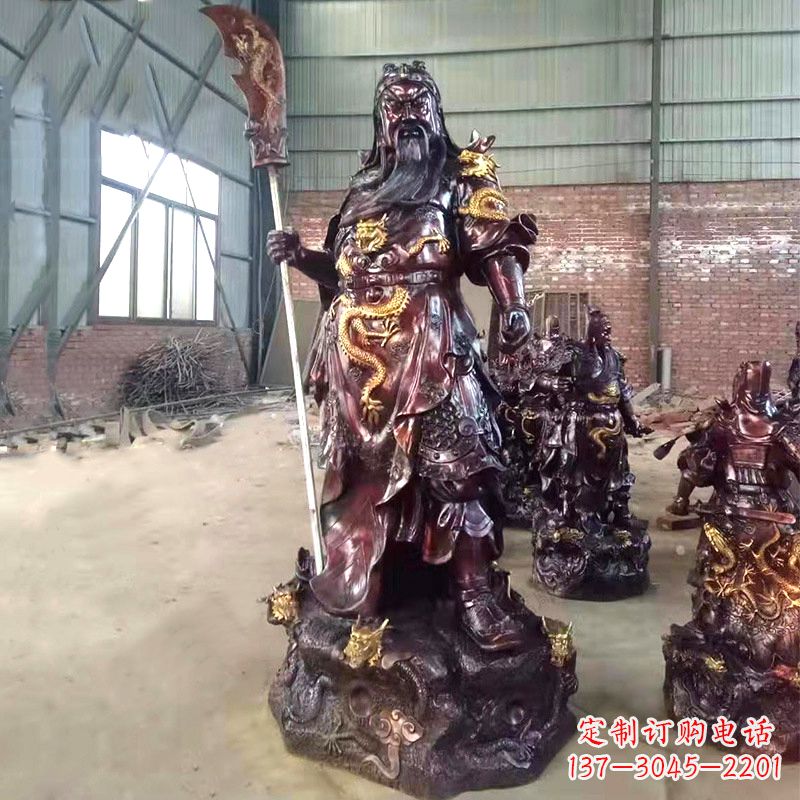 长沙国际级铜雕作品--关公关二爷神像