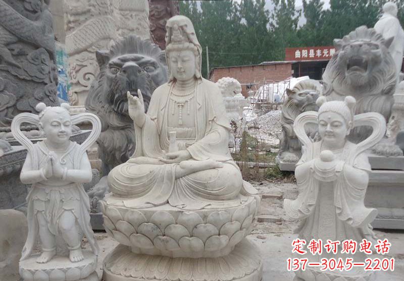 长沙观音菩萨善财童子和龙女雕塑
