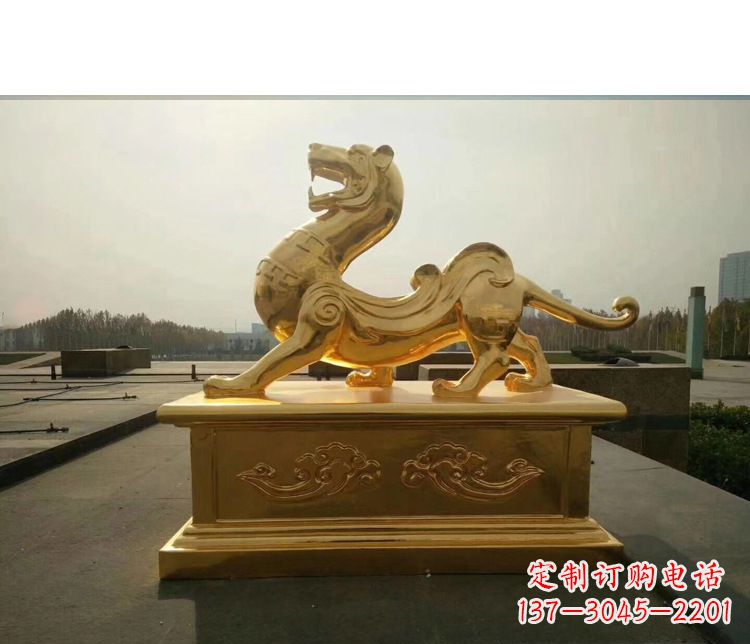 长沙精美雕刻，精致纯铜白虎神兽雕塑