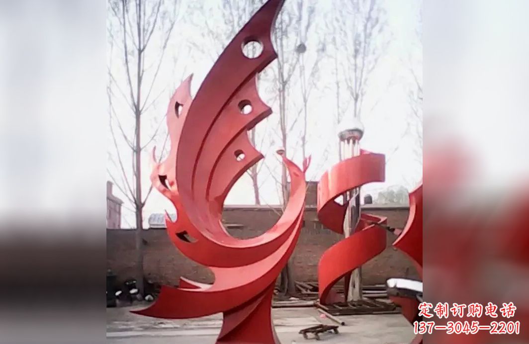 长沙广场不锈钢抽象凤凰雕塑
