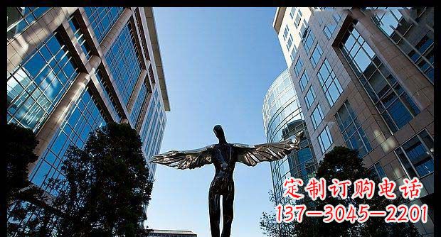 长沙广场不锈钢抽象天使雕塑